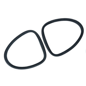 0329-1 Achterruitrubber 'Deluxe' (alu sierlijst) paar