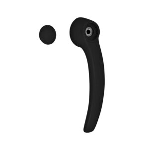 0524-559 Binnenklink schuifdeur met plaatje - zwart