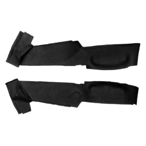 0538-62 Rubber matten rond zetelsteunen doorloop (met wand achter zetel) zwart