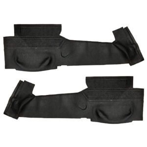 0538-63 Rubber matten rond zetelsteunen doorloop (zonder wand achter zetel) zwart