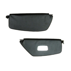 Zonnekleppen, per paar, zwart, met spiegel