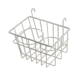 13482 Opbergmandje met bekerhouders, wit