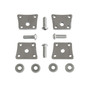 15382 Montageplaat benzinetank, RVS, per set van 4, Vintage Speed