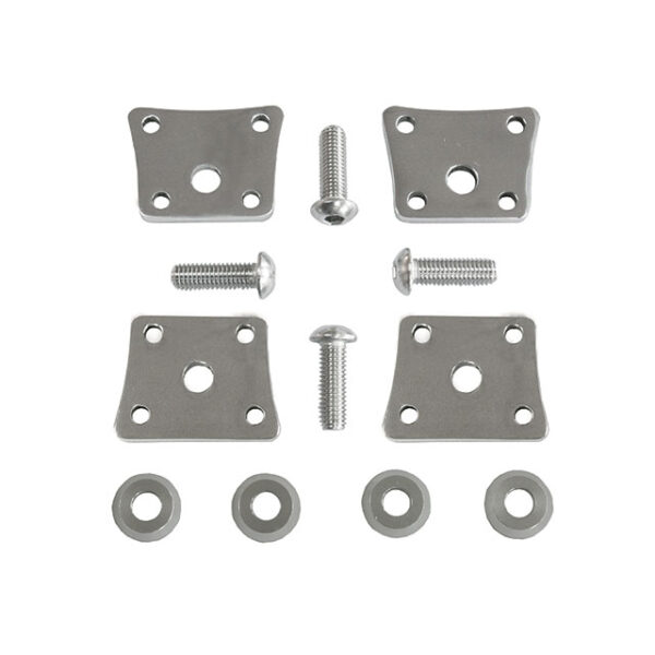 Montageplaat benzinetank, RVS, per set van 4, Vintage Speed