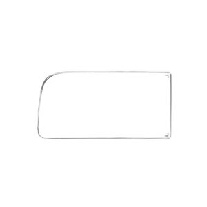 18339 Raamsierlijst achterste zijruit rechts met tochtruit 'Deluxe' (alu sierlijst)