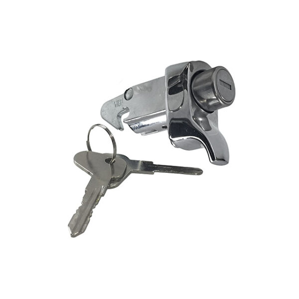 Motorklepslot met sleutel, Chroom TQ