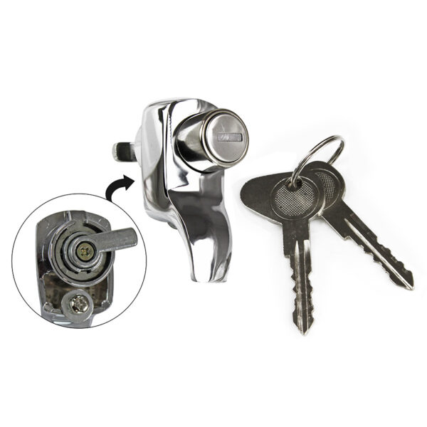 Achter laadklepslot - Chroom TQ