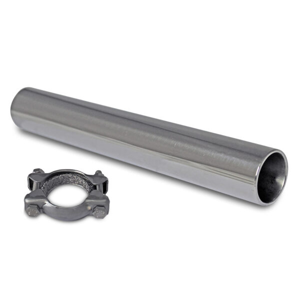 Uitlaatpijp + klem 'Origineel' - RVS