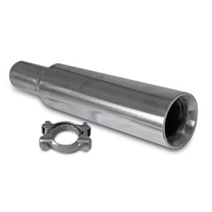 1030-810 Uitlaatpijp + klem 'GT Style' - RVS