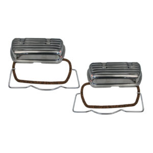 10874 Kleppendeksel aluminium met clips en rubbers, per paar