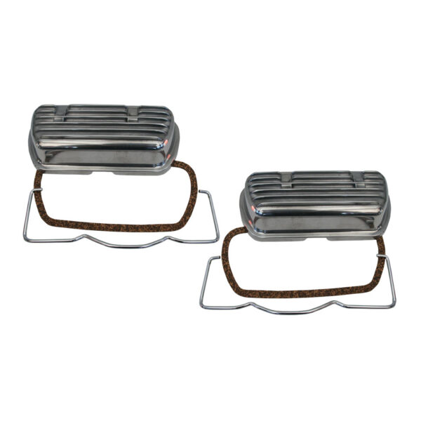 Kleppendeksel aluminium met clips en rubbers, per paar