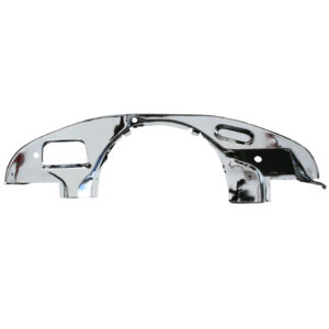 11334 Plaat voor motor,, met gat voor oliekoeler (chroom)