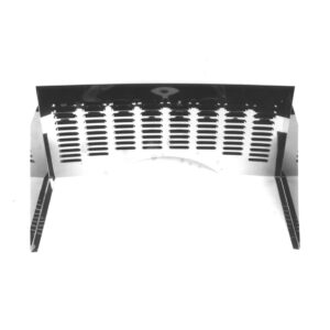 11353 Firewall, roestvrij staal chroom, met louvres