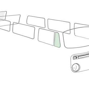 11958 Tochtruit open, rechts, groen