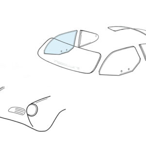 11978 Deurruit rechts - Karmann Ghia coupé 08/59-