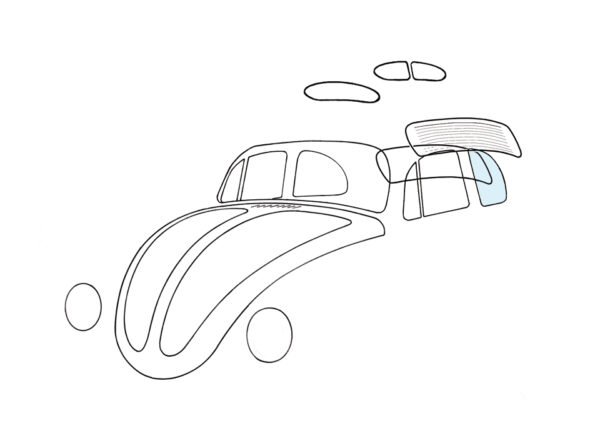 Zijruit achteraan, links