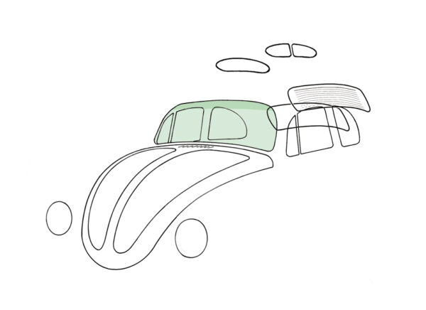 Voorruit groen, groen