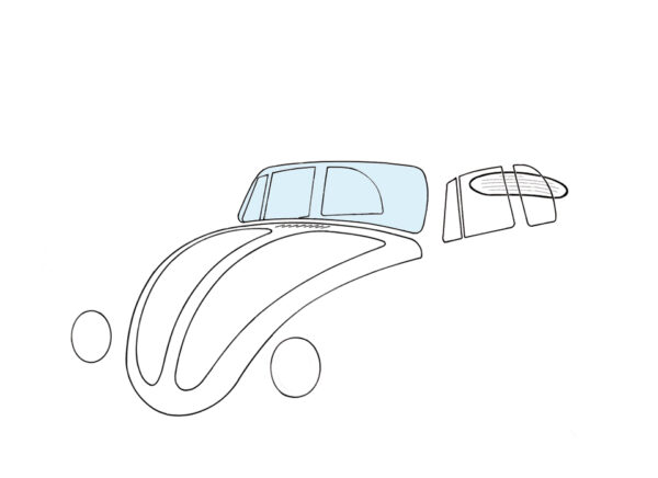 Voorruit Cabrio blank