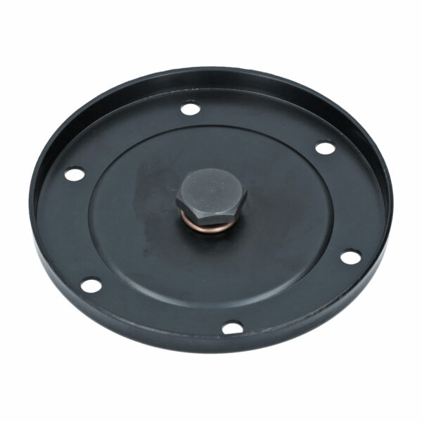 Olieverversingsplaat met aflaatplug