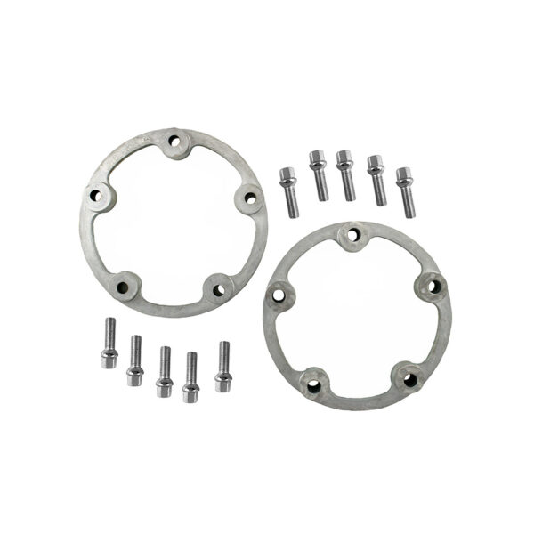 5-gaats spoorverbreders, 1 inch (25,4 mm) breed, per paar, Compleet met 38mm bouten Ø 12 mm. Voor stalen velgen.