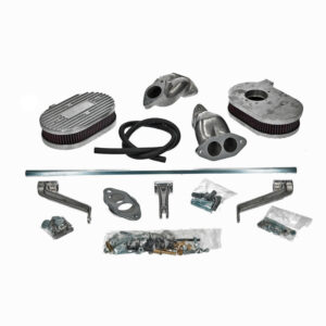 2181-3_2D_0001 Inlaatcollectors en gasbediening 'Weber' ICT carburatoren, dubbelpoorts