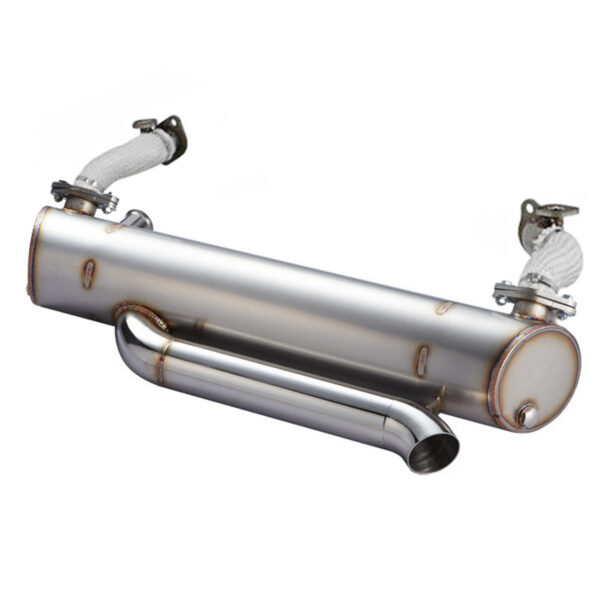 Uitlaat 'Vintage Speed' met voorverwarming, inox - verlaagd, verborgen pijp