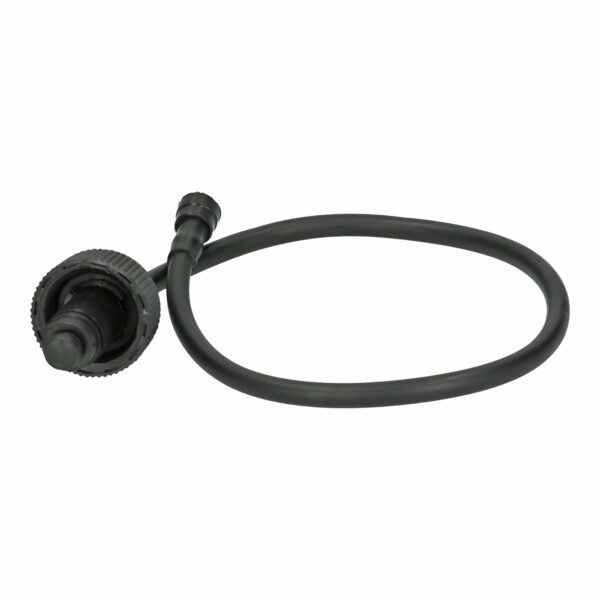 Dopje van ruitensproeiertank met darm tot aan het reservewiel