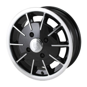 2573-5 Velg Gasburner, gepolijst/zwart, 4 gaats (4x130), 5.5 x 15", ET +22