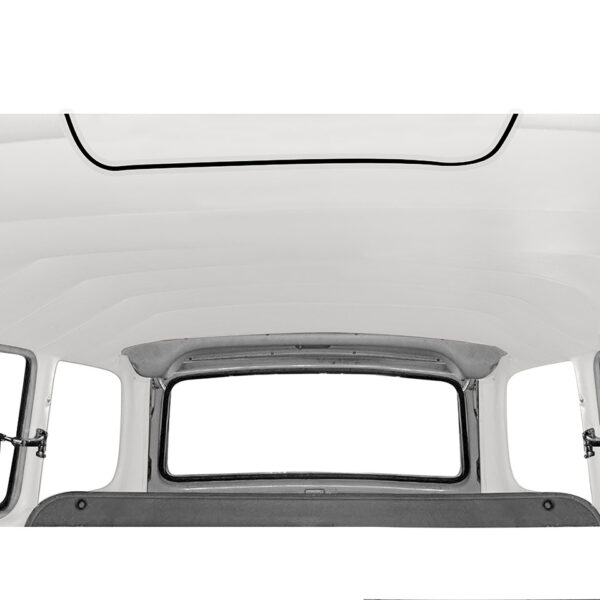 Hemel met schuifdak, vinyl / wit