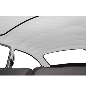 Hemel met schuifdak, geperforeerd vinyl / wit