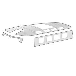 Dakhemel, vinyl, met schuifdak