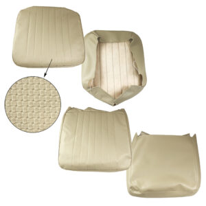 3165-501 Zetelhoes set vooraan, beige, Basket weave (vertikale lijnen)