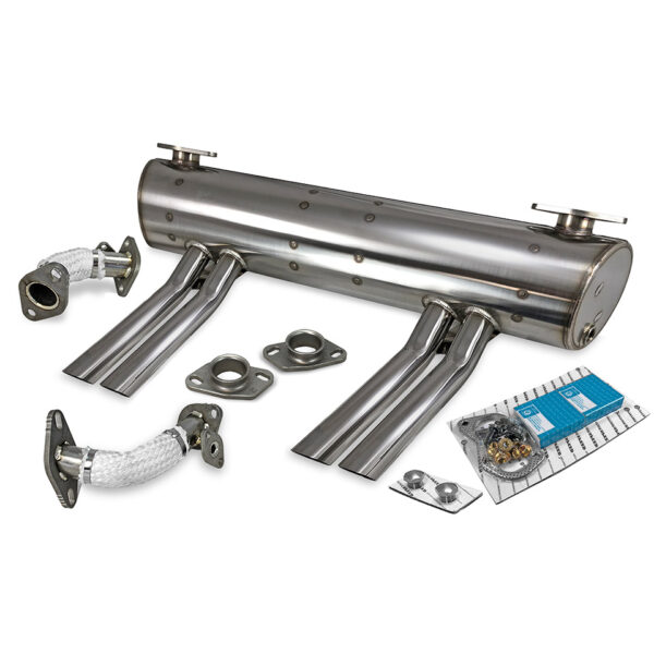 Uitlaat 'Vintage Speed' Abarth met voorverwarming, inox