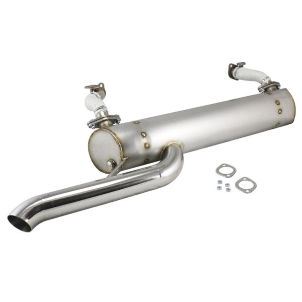 Uitlaat 'Vintage Speed' met voorverwarming, inox - verlaagd, standaard pijp