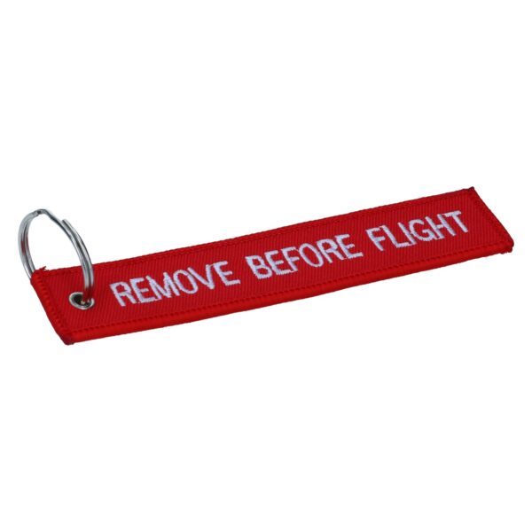 Sleutelhanger 'Remove before flight' - rood