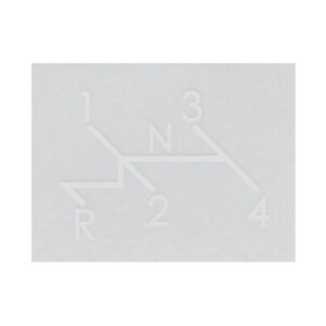 Sticker schakelpatroon transparant met witte bedrukking