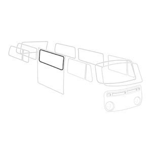 7517-100 Zijruitrubber centraal 'Deluxe' (alu sierlijst)