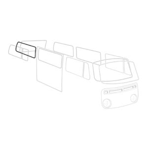 7517-200 Zijruitrubber achteraan 'Deluxe' (alu trim)