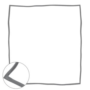 7530-005 Schuifdeurrubber, rechts - Duits