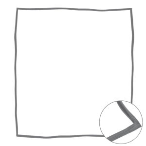 7530-500 Schuifdeurrubber, links - Duits