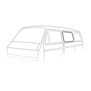 7605-000 Zijruitrubber midden Links 05/79-07/79 Rechts 05/79-07/84