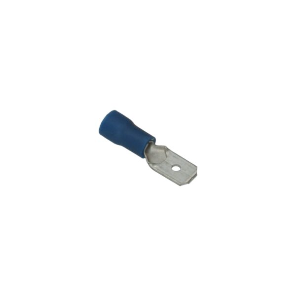 Kabelschoen blauw, platte stekker 6.3x0.8mm