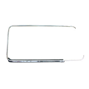 8824 Ruitlikker buitenkant chroom + rubber, rechts, per stuk, Duitse kwaliteit