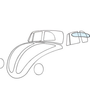 9000-110 Achterruit, niet verwarmd