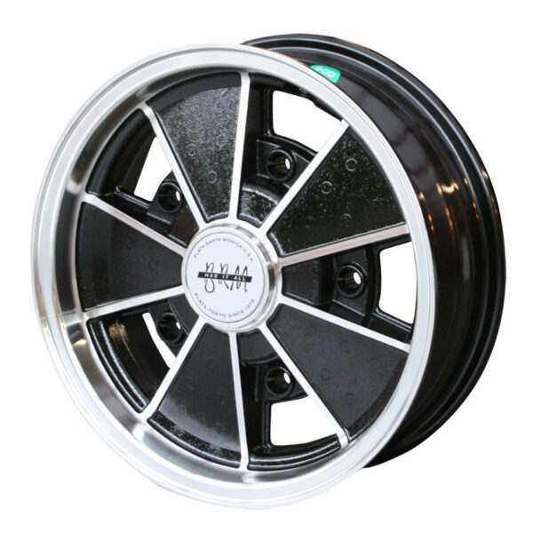 Velg BRM, gepolijst/zwart, 5-gaats (5x205), 5 x 15", ET +5